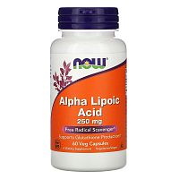 Alpha Lipoic Acid 250 мг (Альфа-Липоевая Кислота) 60 вег капсул (Now Foods)