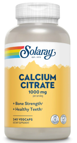Calcium Citrate 1000 mg (Цитрат кальция 1000 мг) 240 вег капсул (Solaray)