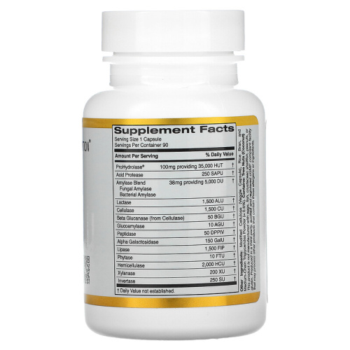 Digestive Enzymes Broad Spectrum (пищеварительные ферменты) 90 капсул (California Gold Nutrition) фото 2