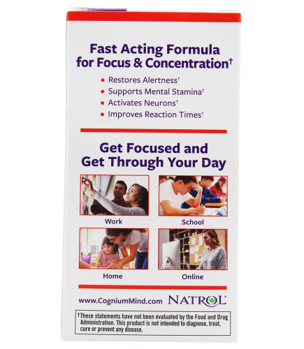 Cognium Focus 60 капсул (Natrol) фото 3