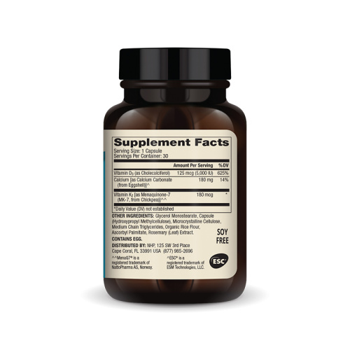 Calcium Vitamin D3 & Vitamin K2 (Кальций с витаминами D3 и K2) 30 капсул (Dr. Mercola) фото 3