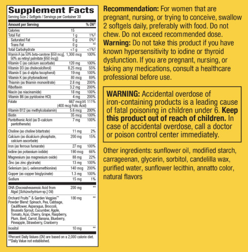 Premium Prenatal Alive! Multivitamin 60 капсул (Nature's Way) фото 2