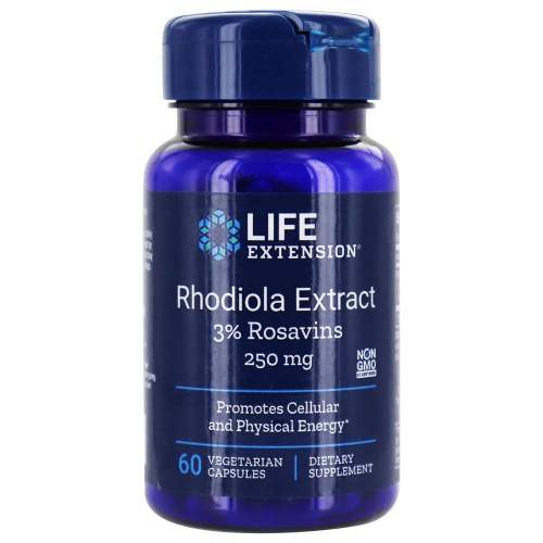 Rhodiola Extract 250 мг (Родиола Экстракт) 60 вег капсул (Life Extension)