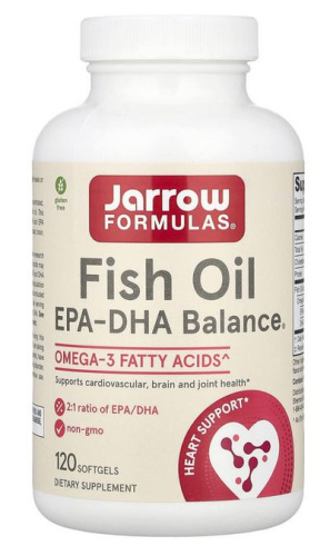 Fish Oil EPA-DHA Balance (Баланс ЭПК-ДГК) 120 мягких капсул (Jarrow Formulas)