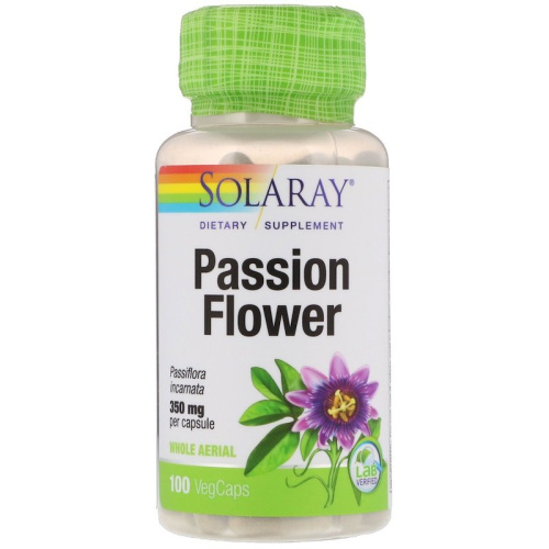 Passion Flower 700 mg (Пассифлора 700 мг) 100 вег капсул (Solaray)