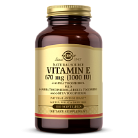 Vitamin E (Витамин E) Mixed Tocopherol 670 мг (1000 IU) 100 мягких капсул (Solgar)
