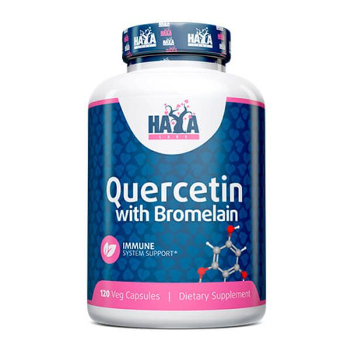 Quercetin With Bromelain (Кверцетин с бромелайном) 120 вег капсул (Haya Labs)