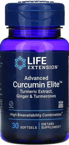 Advanced Curcumin Elite (Turmeric Extract, Ginger & Turmerones) 30 мягких капсул (Life Extension)