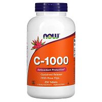C-1000 With Rose Hips (Витамин С с Шиповником) 250 табл (Now Foods)