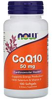 CoQ10 50 мг With Selenium & Vitamin E (Коэнзим Q10) 100 мягких капсул (Now Foods)