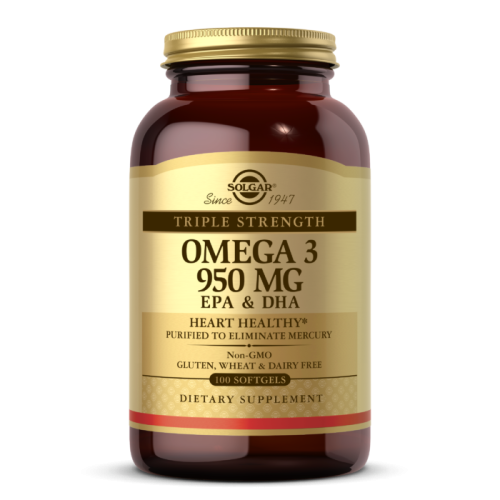 Triple Strength Omega-3 950 мг EPA & DHA (Омега-3) 100 капсул (Solgar)