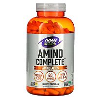 Amino Complete 20 Aminos 360 вегетарианских капсул (Now Foods) Поврежденная упаковка