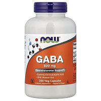 GABA 500 мг (ГАМК) 200 вег капсул (Now Foods)