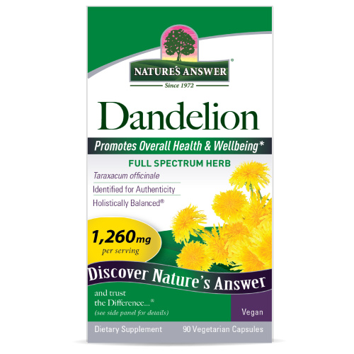 Dandelion 1260 mg Root (Одуванчик 1260 мг Корень) 90 вег капсул (Nature's Answer)