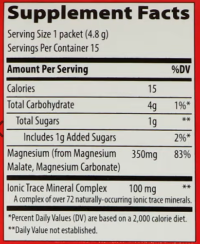 Mag Pak To Go Magnesium Powder 350 мг (Порошок магния) 15 пакетов Trace Minerals фото 2