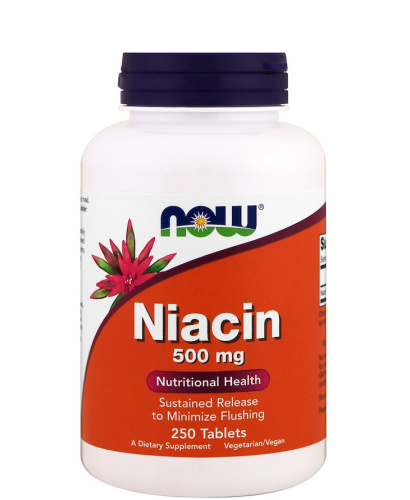 Niacin SR 500 мг (Ниацин) 250 таблеток (Now Foods)
