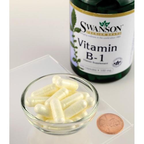 Vitamin B1 100 mg (Thiamin) 250 капсул (Swanson) фото 5