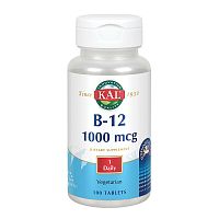 B-12 Sustained Release 1000 мкг (Витамин В-12) 100 таблеток (KAL)