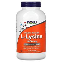L-Lysine 1000 мг (L-Лизин) 250 таблеток (Now Foods)