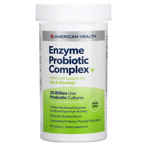 Enzyme Probiotic Complex Plus (20 Billion) 60 капсул (American Health) фото 3