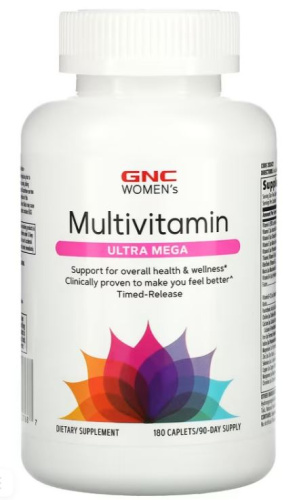 Multivitamin Ultra Mega for Women 180 таблеток (GNC) фото 2