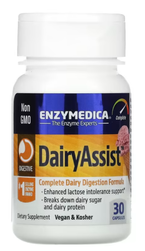 DairyAssist (Поддержка непереносимости лактозы) 30 капсул (Enzymedica) фото 3