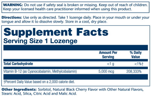 Vitamin B-12 5000 mcg (Витамин B-12 5000 мкг) 30 леденцов (Solaray) фото 2