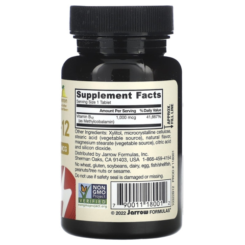 Methyl B-12 1000 mcg (Метил B-12 1000 мкг) 100 жев. таблеток (Jarrow Formulas) фото 2