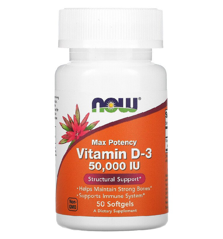 Vitamin D-3 50000 IU от Now Foods