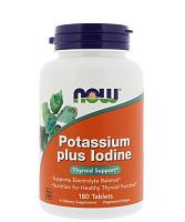 Potassium plus Iodine (Калий + Йод) 180 таблеток (Now Foods)