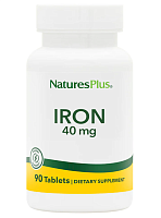 Iron 40 mg (Железо 40 мг) 90 таблеток (NaturesPlus)