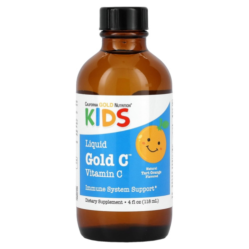 Витамин C в жидкой форме для детей 118 мл натуральный апельсиновый вкус (California Gold Nutrition) фото 2