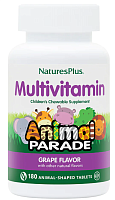 Multivitamin Animal Parade (Детские мультивитамины) 180 таблеток (NaturesPlus) (Виноград)