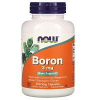 Boron (Бор) 3 мг 250 раст. капсул (Now Foods)