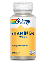 Vitamin B-2 Riboflavin 100 mg (Витамин В-2 Рибофлавин 100 мг) 100 вег капсул (Solaray)
