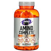Amino Complete 20 Aminos (Аминокислотный комплекс) 360 вегетарианских капсул (Now Foods)