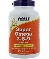 Super Omega-3-6-9 1200 мг - 180 капсул (Now Foods)