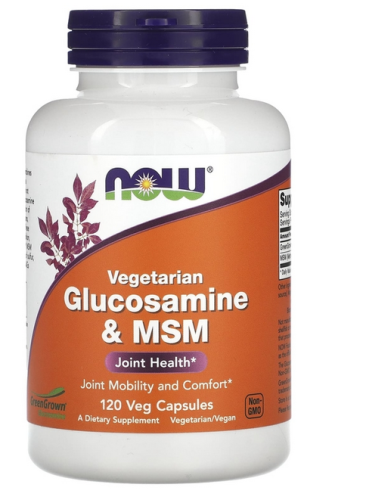 Glucosamine & MSM 120 вег капсул (Now Foods)
