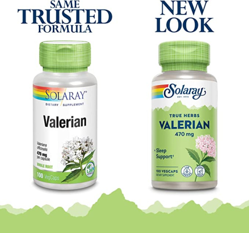 Valerian 470 mg Root (Корень Валерианы 470 мг) 100 вег капсул (Solaray) фото 4