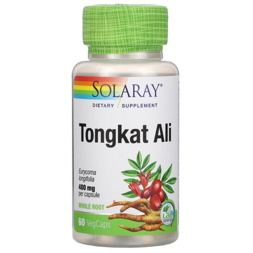 Tongkat Ali 400 mg (Эврикома Длиннолистная 400 мг) 60 капсул (Solaray)