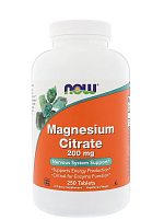 Magnesium Citrate 200 мг (Цитрат Магния) 250 таблеток (Now Foods)