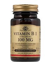 Vitamin B-1 Thiamin 100 мг (Витамин Б 1 Тиамин) 100 капсул (Solgar)
