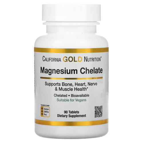 Magnesium Chelate (хелат магния) 90 таблеток (California Gold Nutrition)