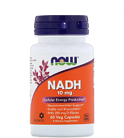 NADH 10 мг (НАДХ) 60 растительных капсул (Now Foods)