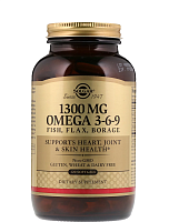 Omega 3-6-9 (Омега 3-6-9) 1300 мг 120 капсул (Solgar)