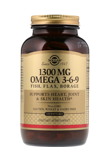 Omega 3-6-9 (Омега 3-6-9) 1300 мг 120 капсул (Solgar)