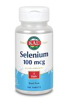 Selenium 100 mcg Yeast-Free (Селен бездрожжевой 100 мкг) 100 таблеток (KAL)