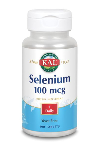 Selenium 100 mcg Yeast-Free (Селен бездрожжевой 100 мкг) 100 таблеток (KAL)