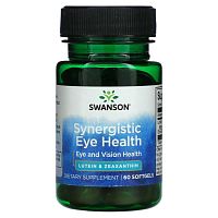 Synergistic Eye Health (Lutein 20 mg & OmniXan Zeaxanthin 2 mg) 60 мягк капсул (Swanson)