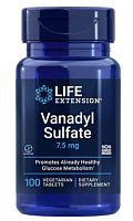 Vanadyl Sulfate 7.5 mg (Ванадий Сульфат 7,5 мг) 100 вег таблеток (Life Extension)
